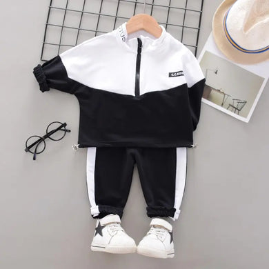 Black & White Fashionable Toddler Tracksuit See:Saw Kids