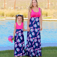 Load image into Gallery viewer, Fuschia Pink Maxi Dresses Mummy &amp; Me See:Saw Kids