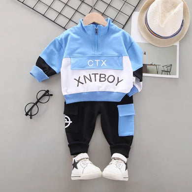 Ice Blue Fashionable Toddler Tracksuit See:Saw Kids