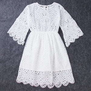 Mummy & Me White Floral Lace Dress See:Saw Kids