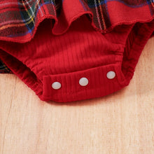 Load image into Gallery viewer, Plaid Bow Dress Long Sleeve With Headband See:Saw Kids