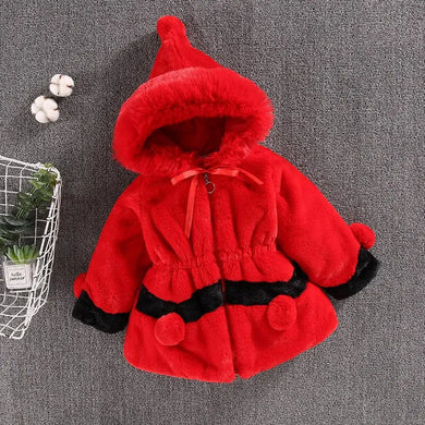 Plush bobble hooded girls coat See:Saw Kids