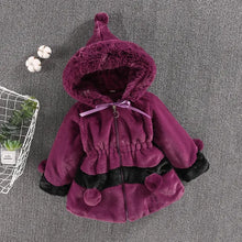 Load image into Gallery viewer, Plush bobble hooded girls coat See:Saw Kids