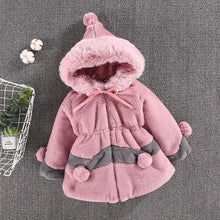 Load image into Gallery viewer, Plush bobble hooded girls coat See:Saw Kids