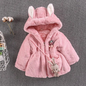 Plush bunny hooded girls coat See:Saw Kids