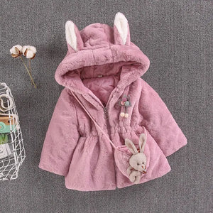 Plush bunny hooded girls coat See:Saw Kids