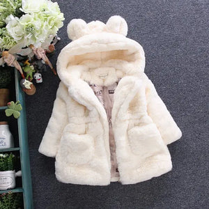 Plush teddy bear hood girls coat See:Saw Kids