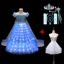 Load image into Gallery viewer, Frozen Princess Elsa LED Light Up Dress