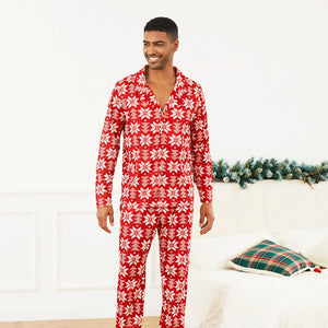 Christmas Family Matching Snowflake Pajamas Sets Basic