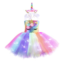 Load image into Gallery viewer, Party Light Up Unicorn Tutu Princess