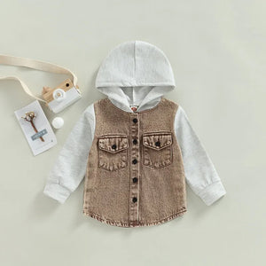 Toddler Patchwork Denim Jacket