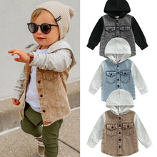 Load image into Gallery viewer, Toddler Patchwork Denim Jacket