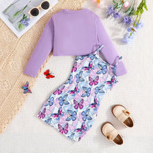 Load image into Gallery viewer, Girls Butterfly Dress &amp; Jumper