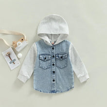 Load image into Gallery viewer, Toddler Patchwork Denim Jacket