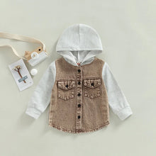 Load image into Gallery viewer, Toddler Patchwork Denim Jacket