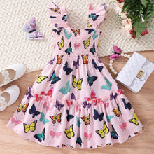 Load image into Gallery viewer, Mermaid Butterfly Rainbow Birthday Party Girls Dresses