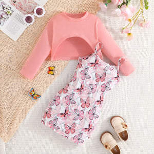 Girls Butterfly Dress & Jumper