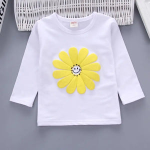 Pure Cotton Flower Printing Three-piece Child Suit