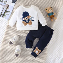 Load image into Gallery viewer, Casual Cartoon Bear Long Sleeve Outfit Kid 3-24Months