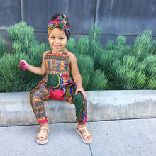 Load image into Gallery viewer, Luxury Dashiki African Print Romper Jumpsuit with Headband