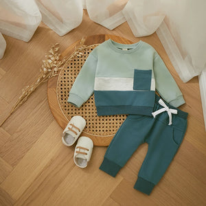 Contrast Colour Long Sleeve Tracksuits