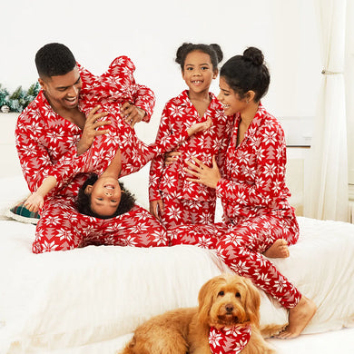 Christmas Family Matching Snowflake Pajamas Sets Basic