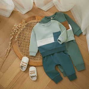 Contrast Colour Long Sleeve Tracksuits