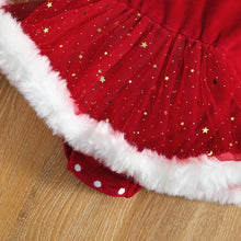 Load image into Gallery viewer, Velvet Ruffle Santa&#39;s Dress See:Saw Kids