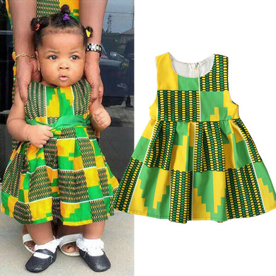 Girls Luxury African Dashiki Traditional Style