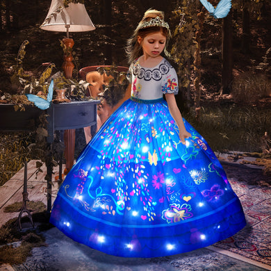 Encanto Mirabel Princess LED Light Up Dress for Girls